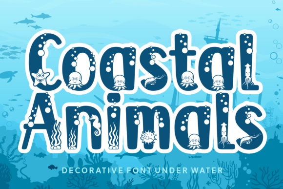 Coastal Animals Font for Creative Projects