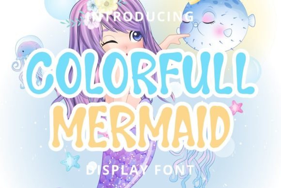 Colorfull Mermaid Font for Web Design