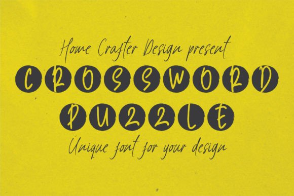 Crossword Puzzle Font: Fun & Cute Design