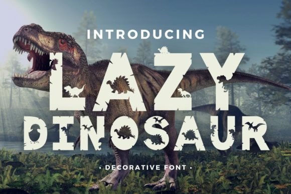 Lazy Dinosaur Font for Creative Publishing