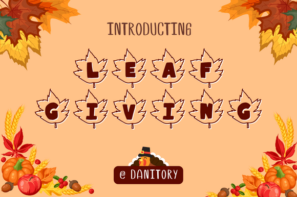 Leaf Giving: A Thanksgiving Font That Delights