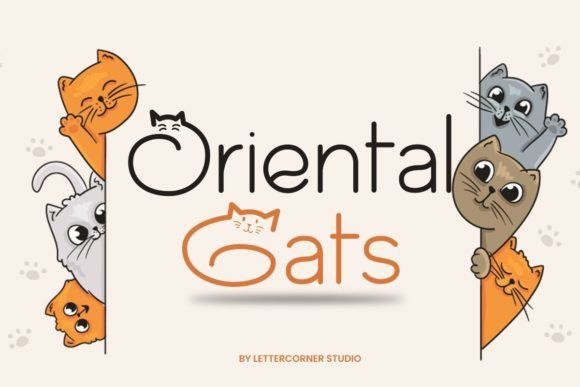 Oriental Cats Font: A Whimsical Touch for Design
