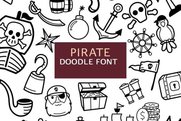 Pirate Doodle Font: Fun & Versatile