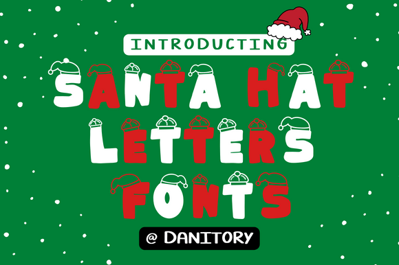 Santa Hat Letters Font