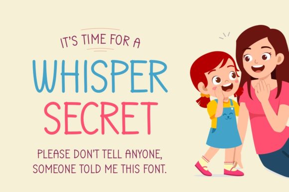 Whisper Secret Font for Creative Makers